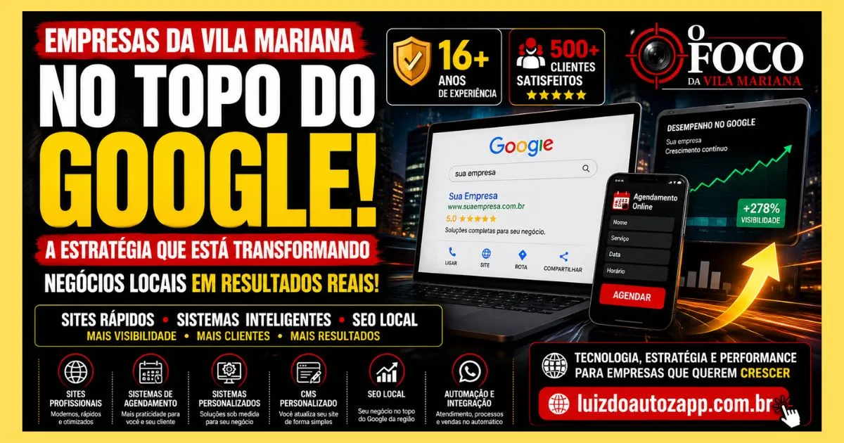 Empresas da Vila Mariana começam a aparecer no topo do Google e estratégia chama atenção no bairro