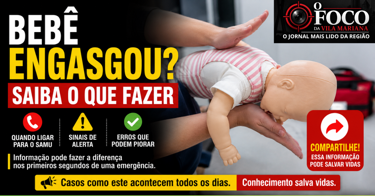 Bebê engasgou? Veja os sinais de perigo, quando chamar ajuda e os erros que podem colocar a vida da criança em risco