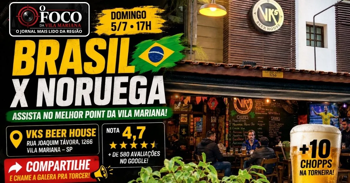 Brasil x Noruega: o point mais badalado da Vila Mariana pra torcer neste domingo (05/07)
